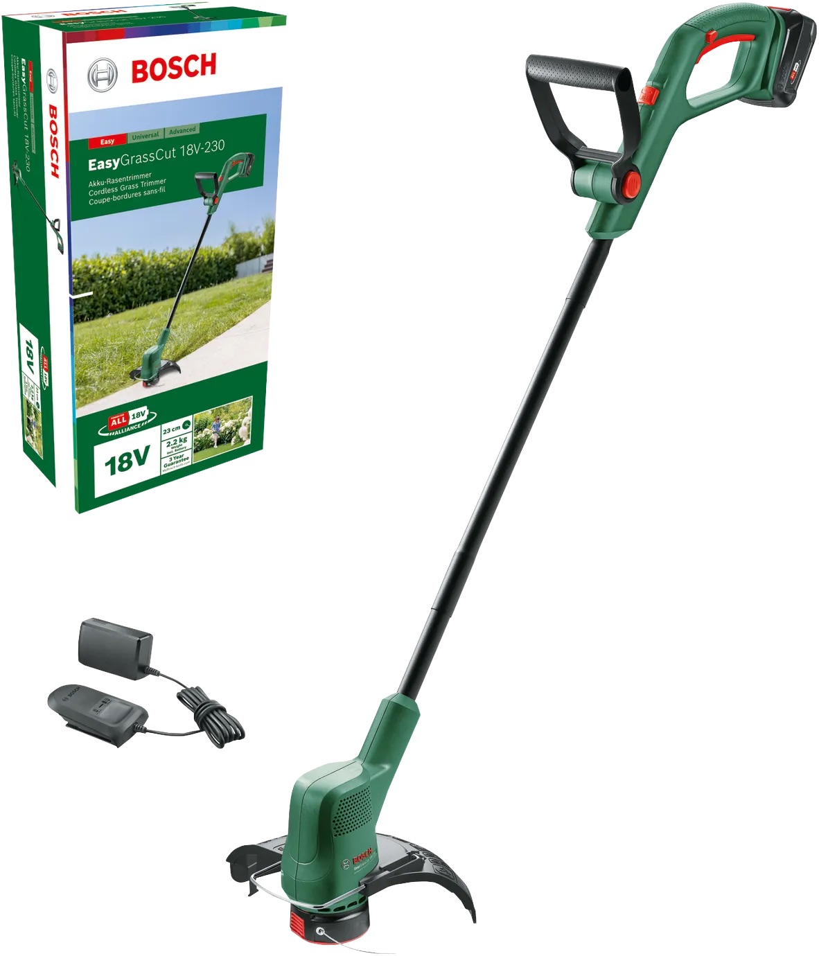 Gresstrimmer Bosch EasyGrassCut 18V-230; 18 V; 1x2,0 Ah batt.