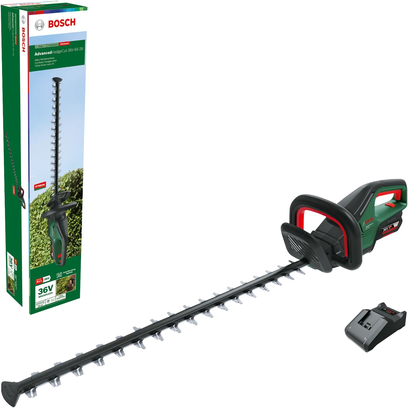 Busksaks Bosch Advanced HedgeCut 36-6528; 36 V; 65 cm; 1x2,0 Ah batt.