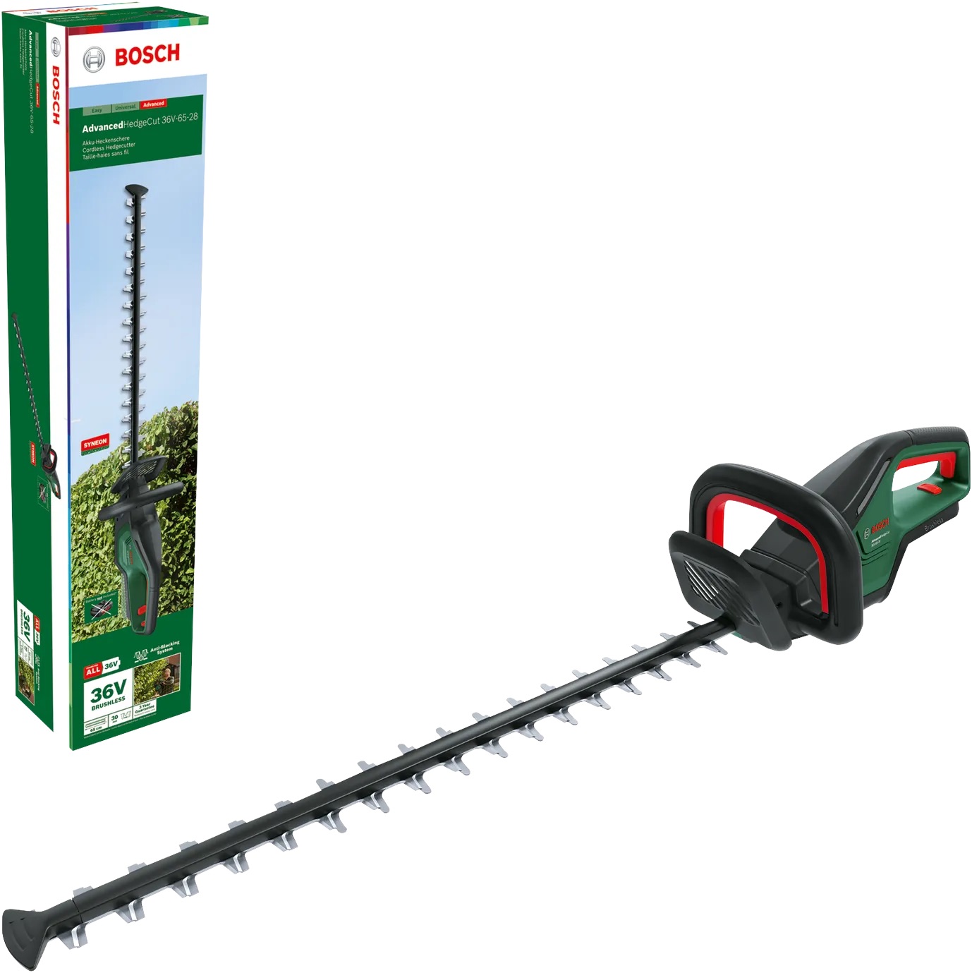 Busksaks Bosch Advanced HedgeCut 36-6528 Solo; 36 V; 65 cm (uten batteri og lader)