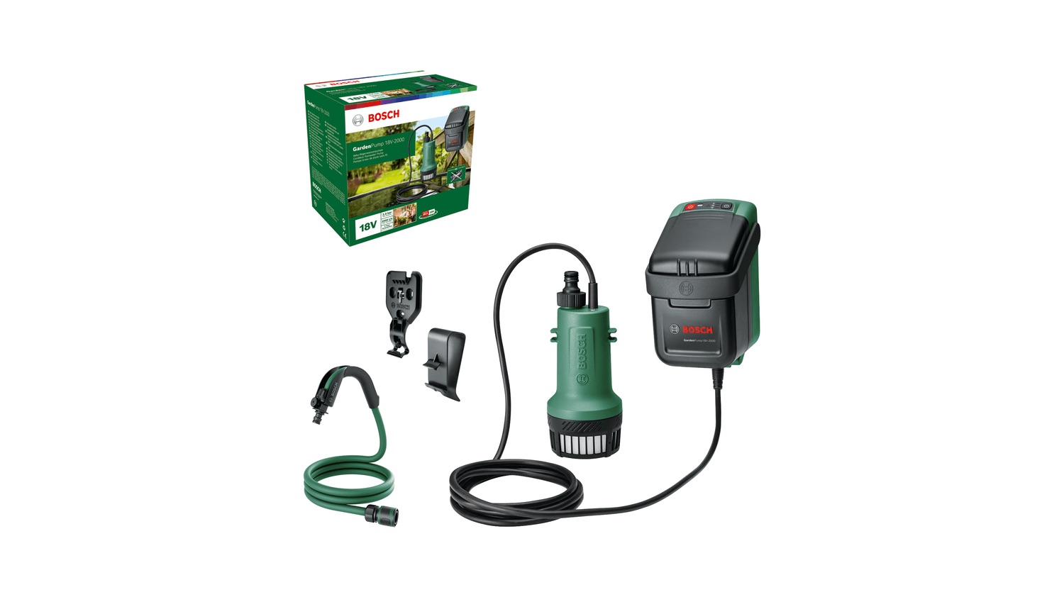 Vannpumpe Bosch GardenPump 18V-2000 Solo; 18 V (uten batteri og lader)