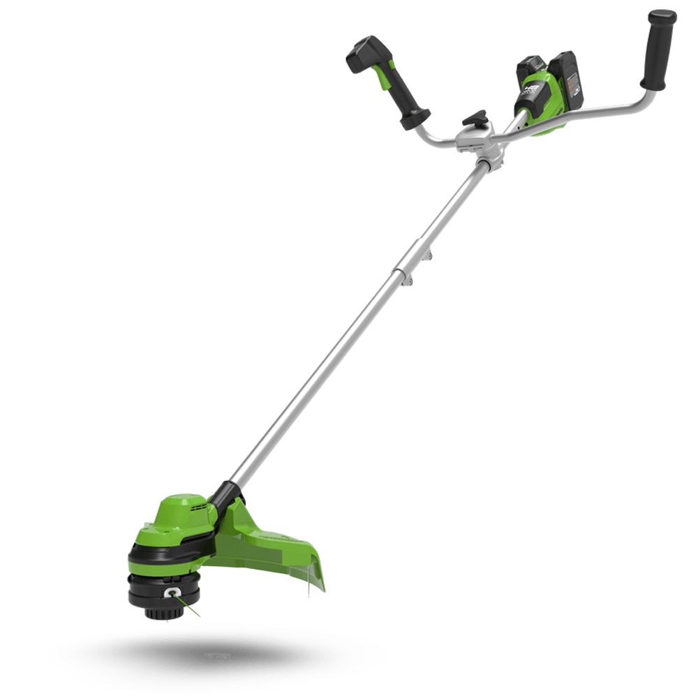 Gresstrimmer Greenworks GD24X2BCB; 2x24 V (uten batteri og lader)