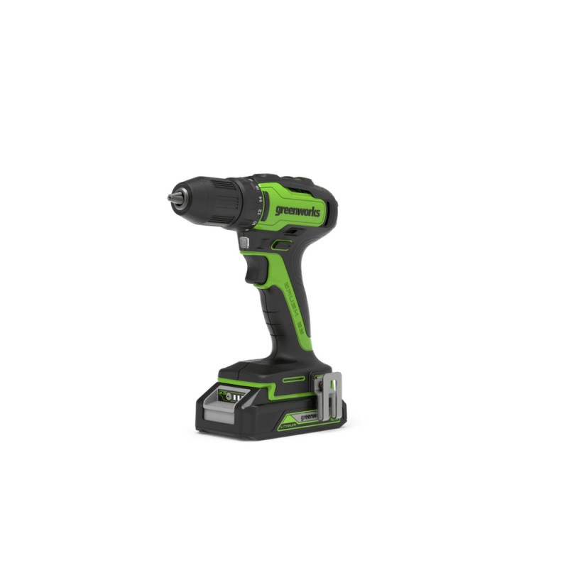 Skrutrekker/bor Greenworks GD24DD35K2; 24 V; 1x2,0 Ah batt.