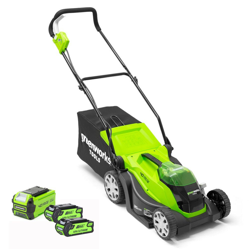 Gressklipper Greenworks G40LM35K2x; 40 V; 2x2,0 Ah batt.
