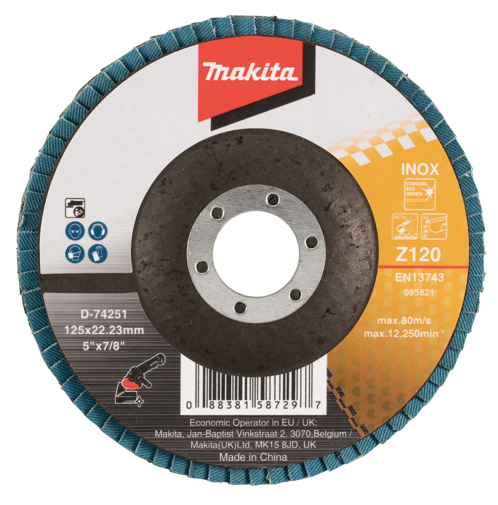 Lamellrondeller Makita D-74251; 125x22,3 mm; Z120