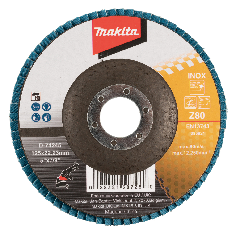 Lamellrondeller Makita D-74245; 125x22,3 mm; Z80