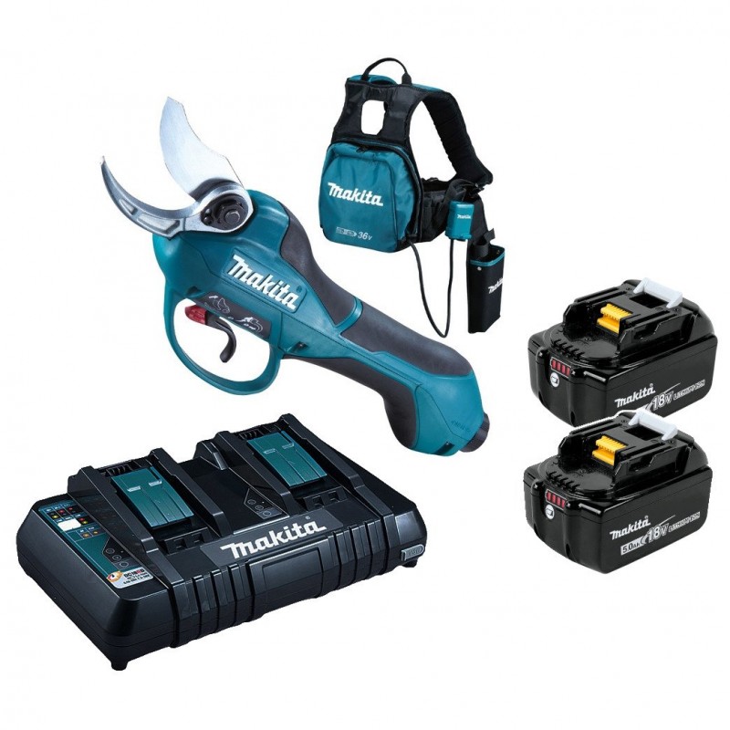 Hagesaks Makita DUP362PT2; 18 V; 2x5,0 Ah batt.