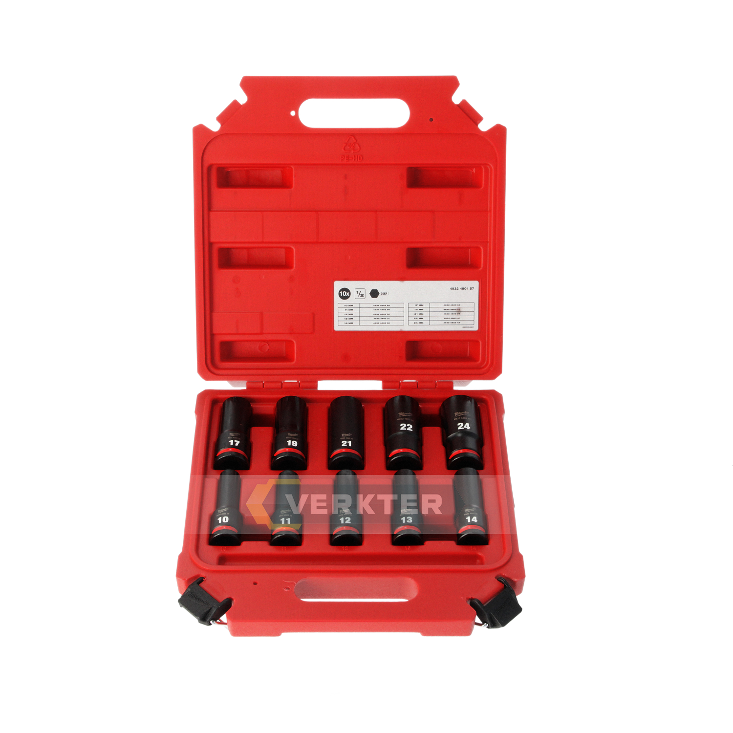Slagpipersett Milwaukee 4932480457; 1/2''; 10 stk