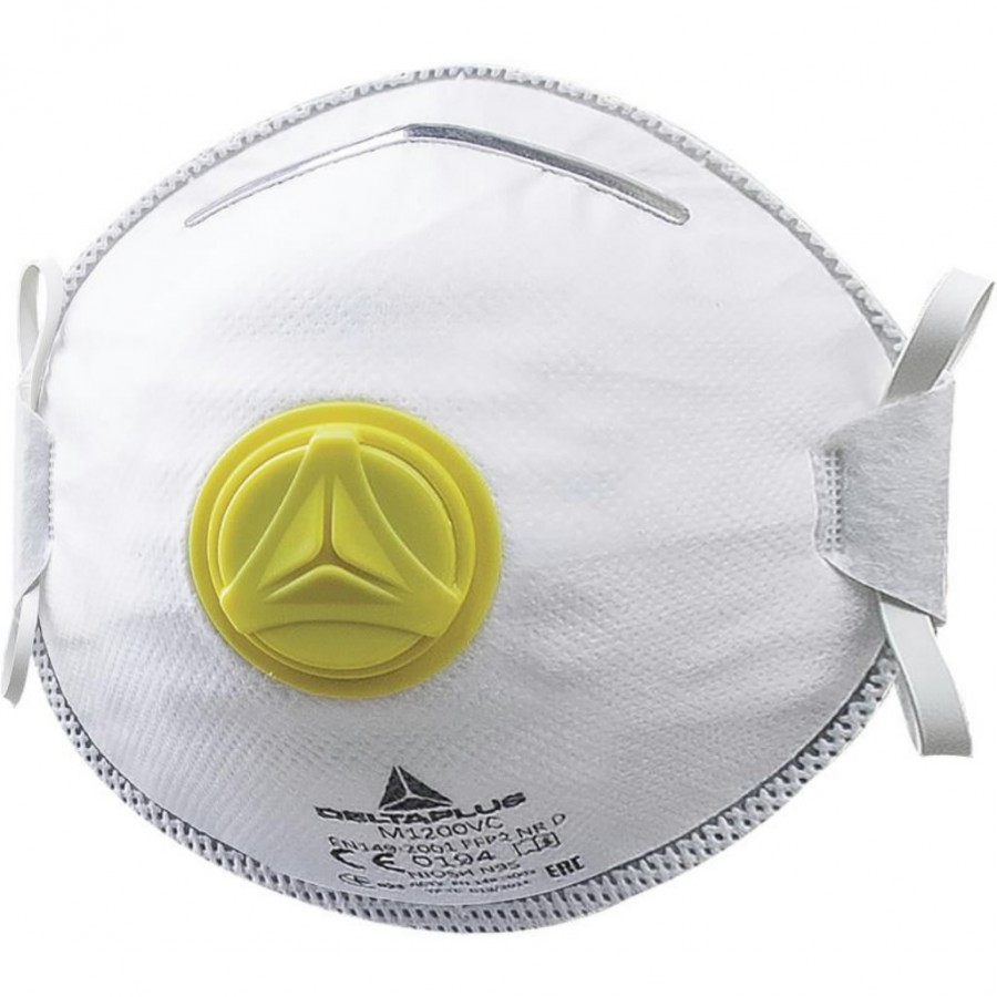 Respirator med ventil Delta Plus FFP2 M1200V; 10 stk