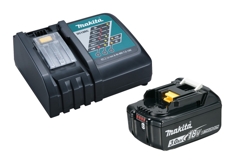 Batteri Makita BL1830B; 18 V; 1x3,0 Ah + lader DC18RC