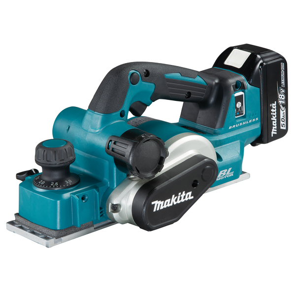 Batteridrevet høvel Makita DKP181RTJ; 18 V; 2x5,0 Ah batt.