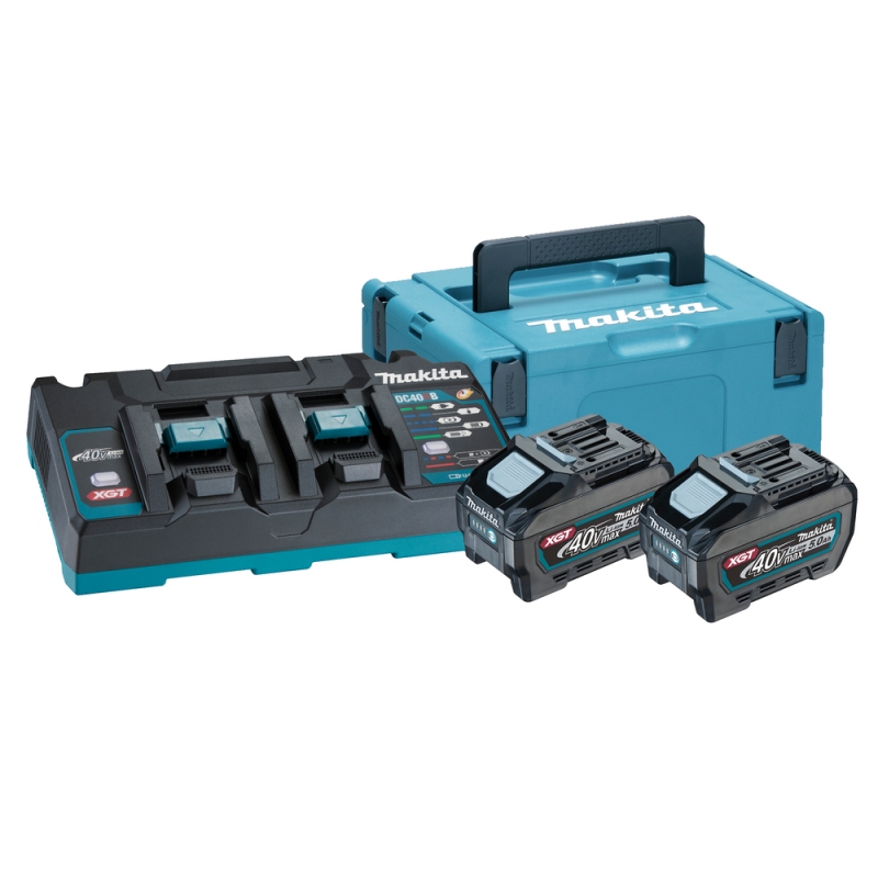 Tilbehørsett Makita 191U13-9; 40 V; 2x5,0 Ah batt.