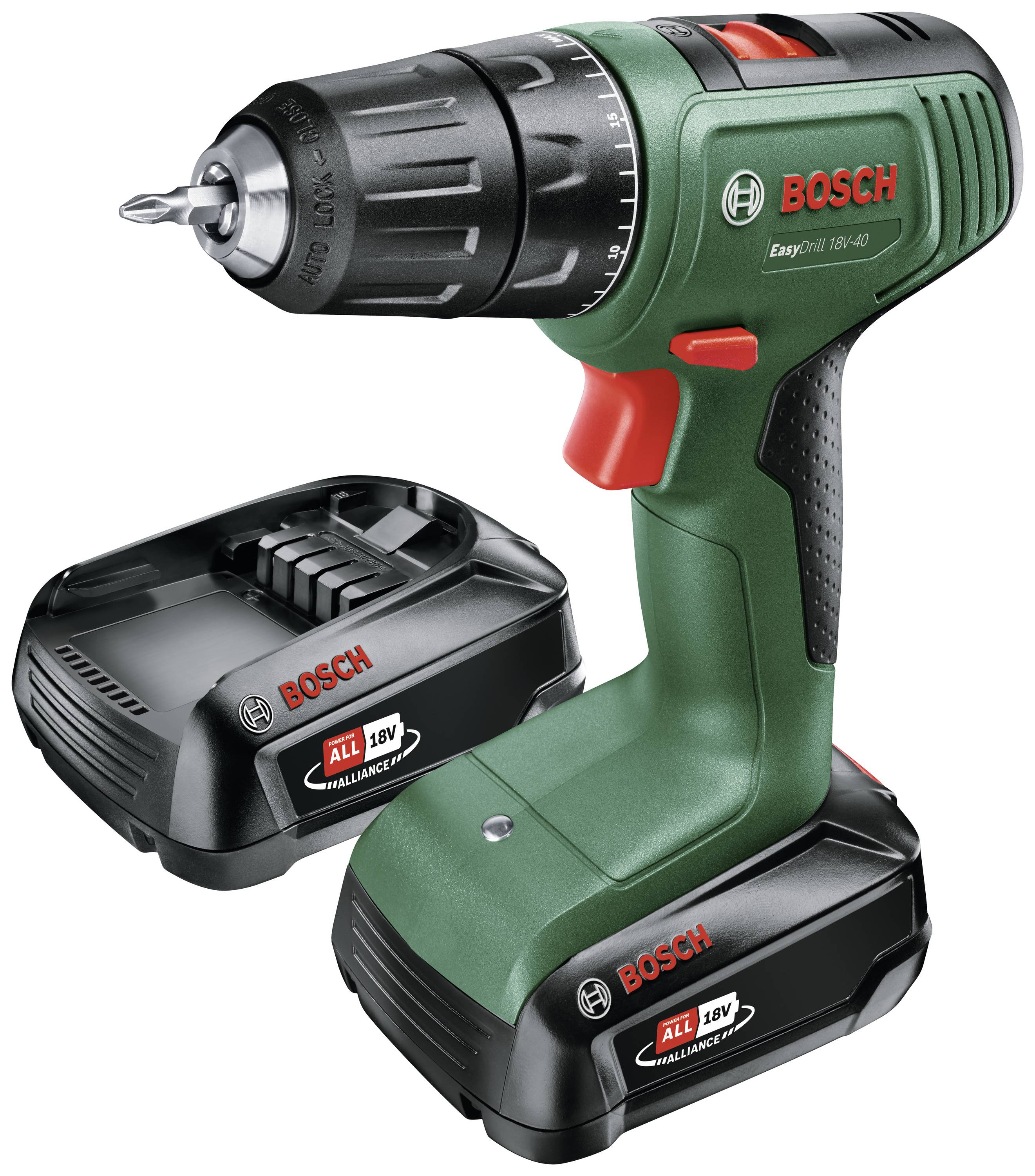 Skrutrekker/bor Bosch EasyDrill 18V-40; 18 V; 2x2,0 Ah batt.