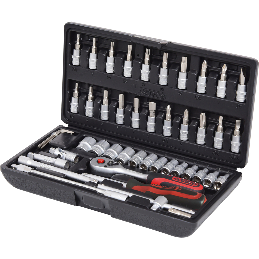 Stikkontakt og bitsett KS Tools 1/4''; 48  stk