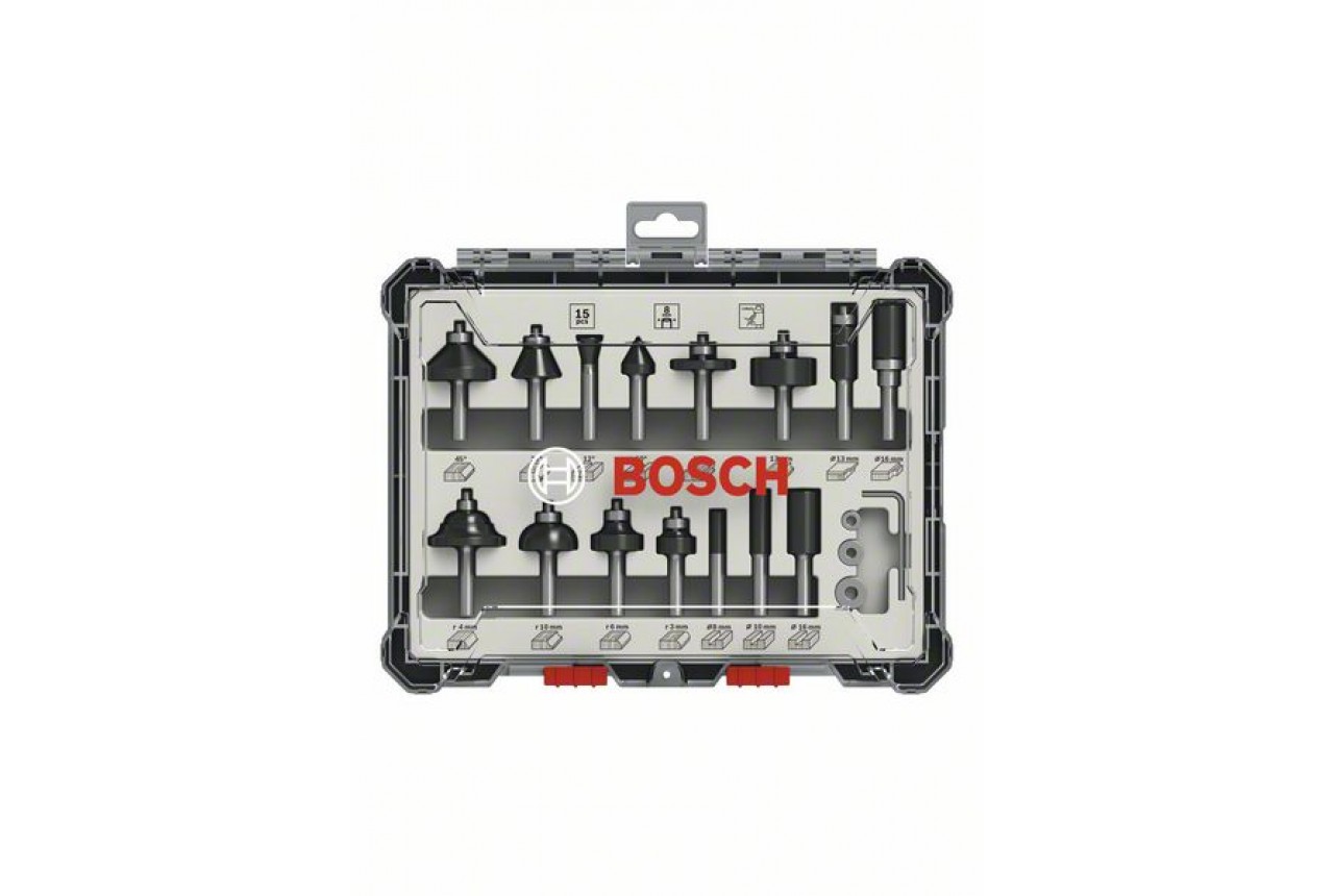 Freseborsett Bosch; 8 mm; 15 stk