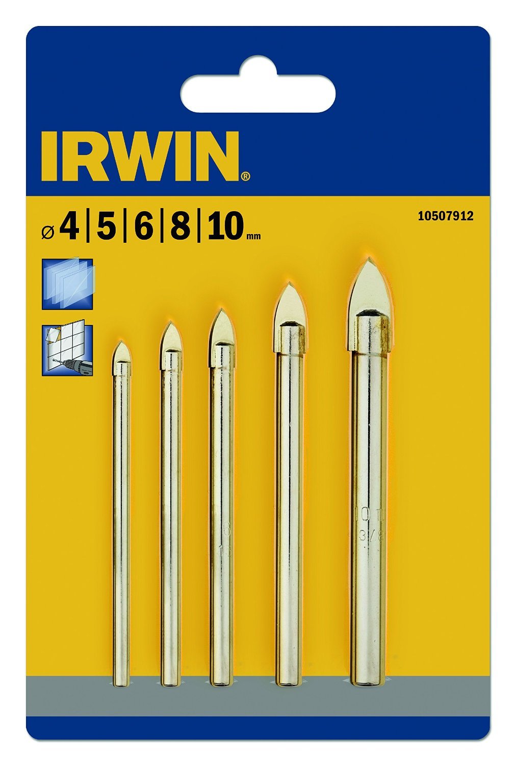 Borsett, 5 stk. Irwin; 4-10 mm