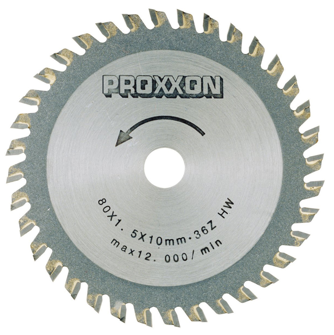 Kappeskive Proxxon; 80x1,6x10,0 mm; Z36