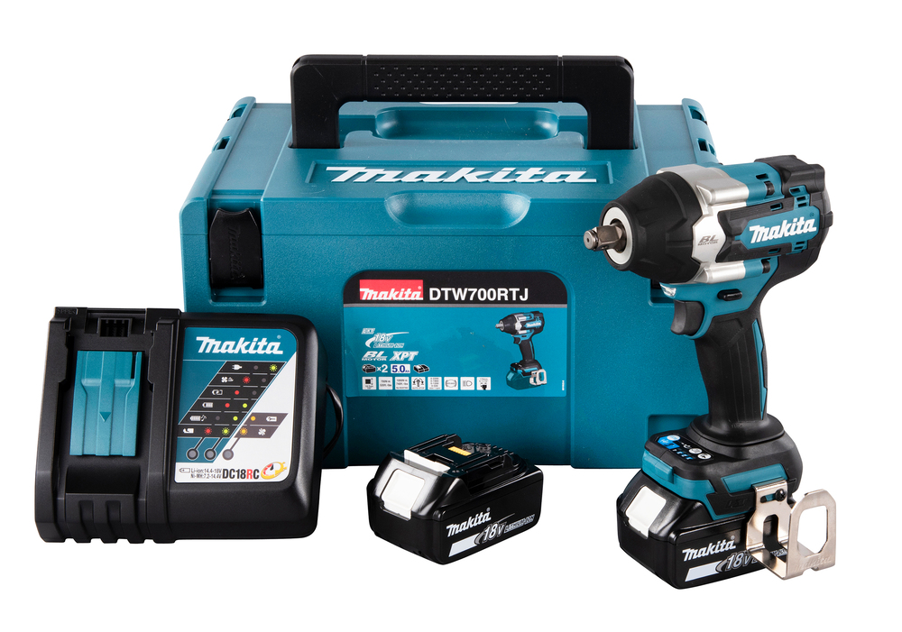 Slagmuttertrekker Makita DTW700RTJ; 18 V; 2x5,0 Ah