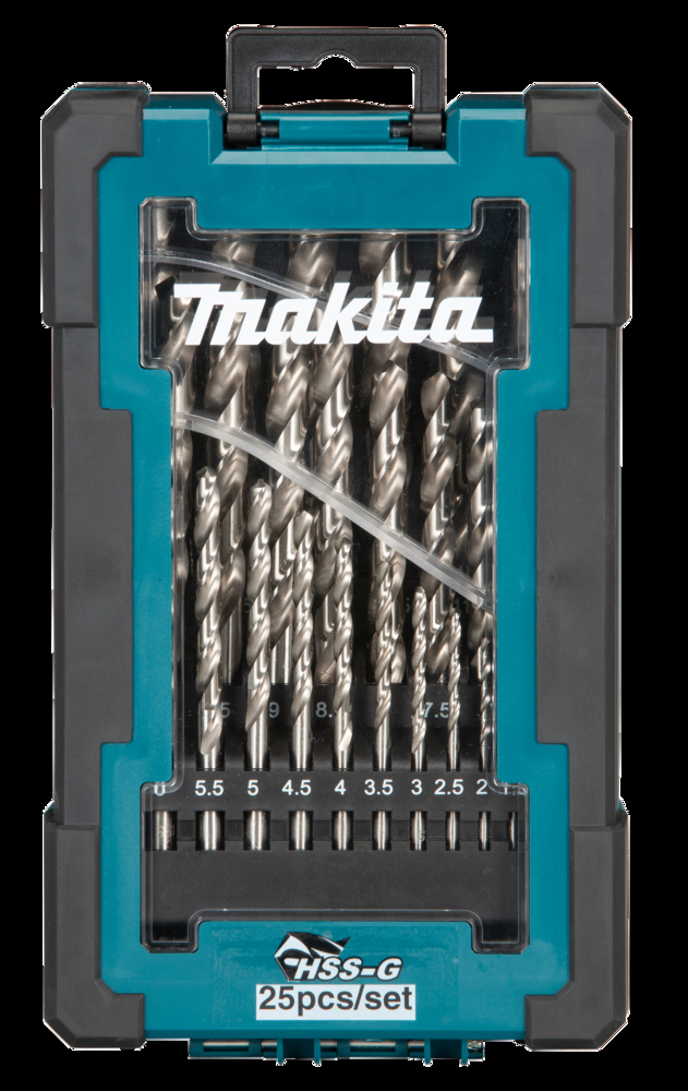 Metallborsett Makita D-67555 HSS-G; 1-13 mm; 25 stk