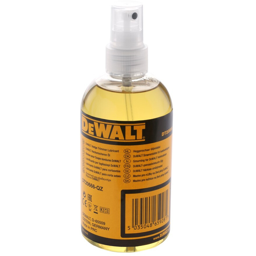 Glidemiddel for hekksakser DeWalt DT20666-QZ; 0,3 l