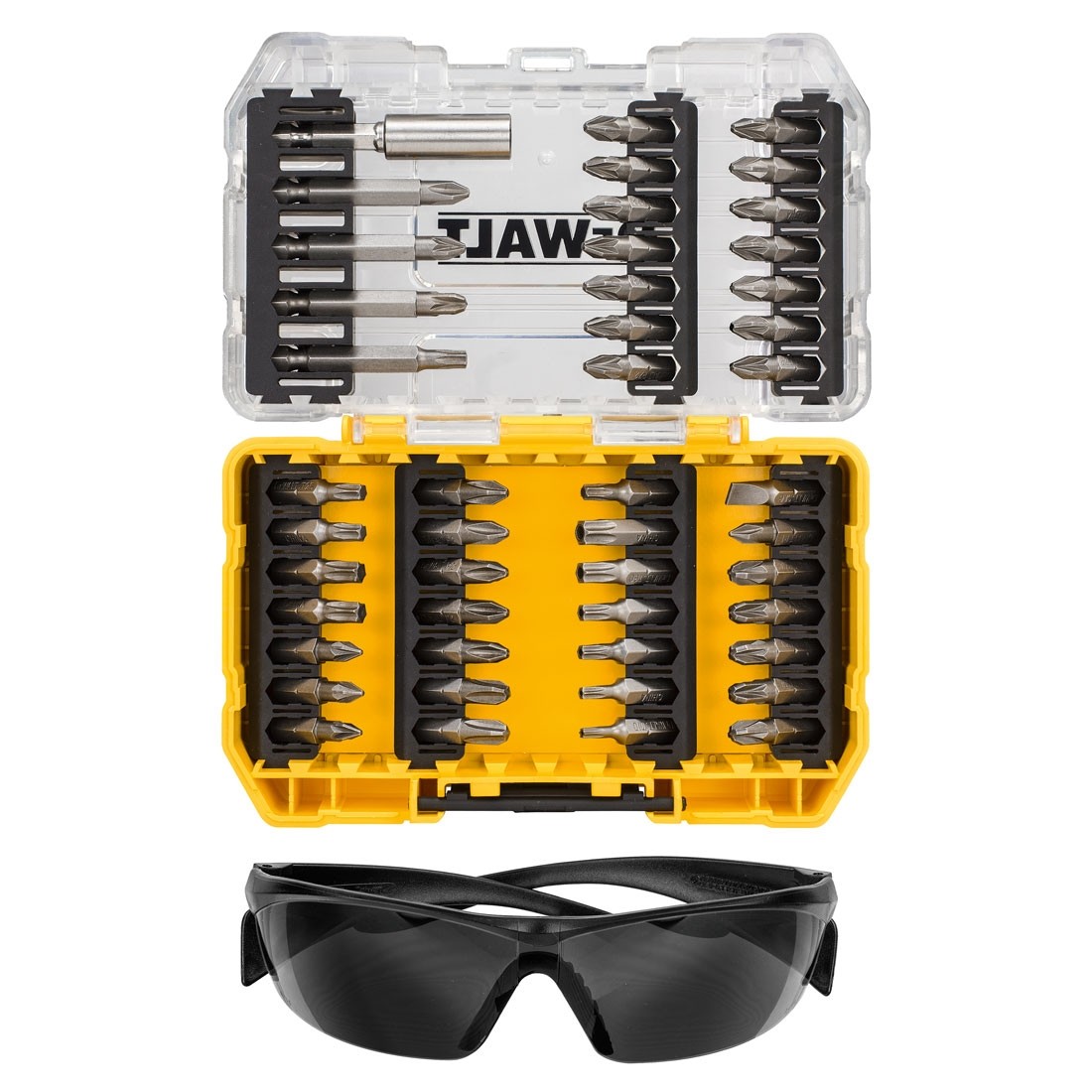 Skrutrekkersett DeWalt DT70703-QZ; 47 stk. + solbriller