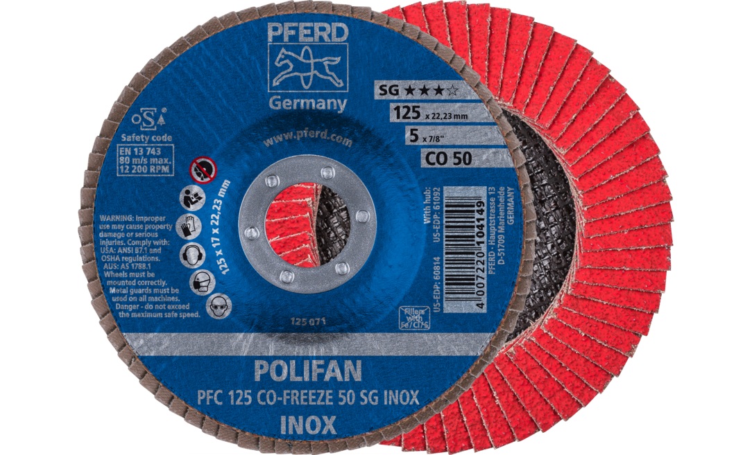 Lamellrondeller Pferd CO-Freeze SG Inox; 125 mm; P50