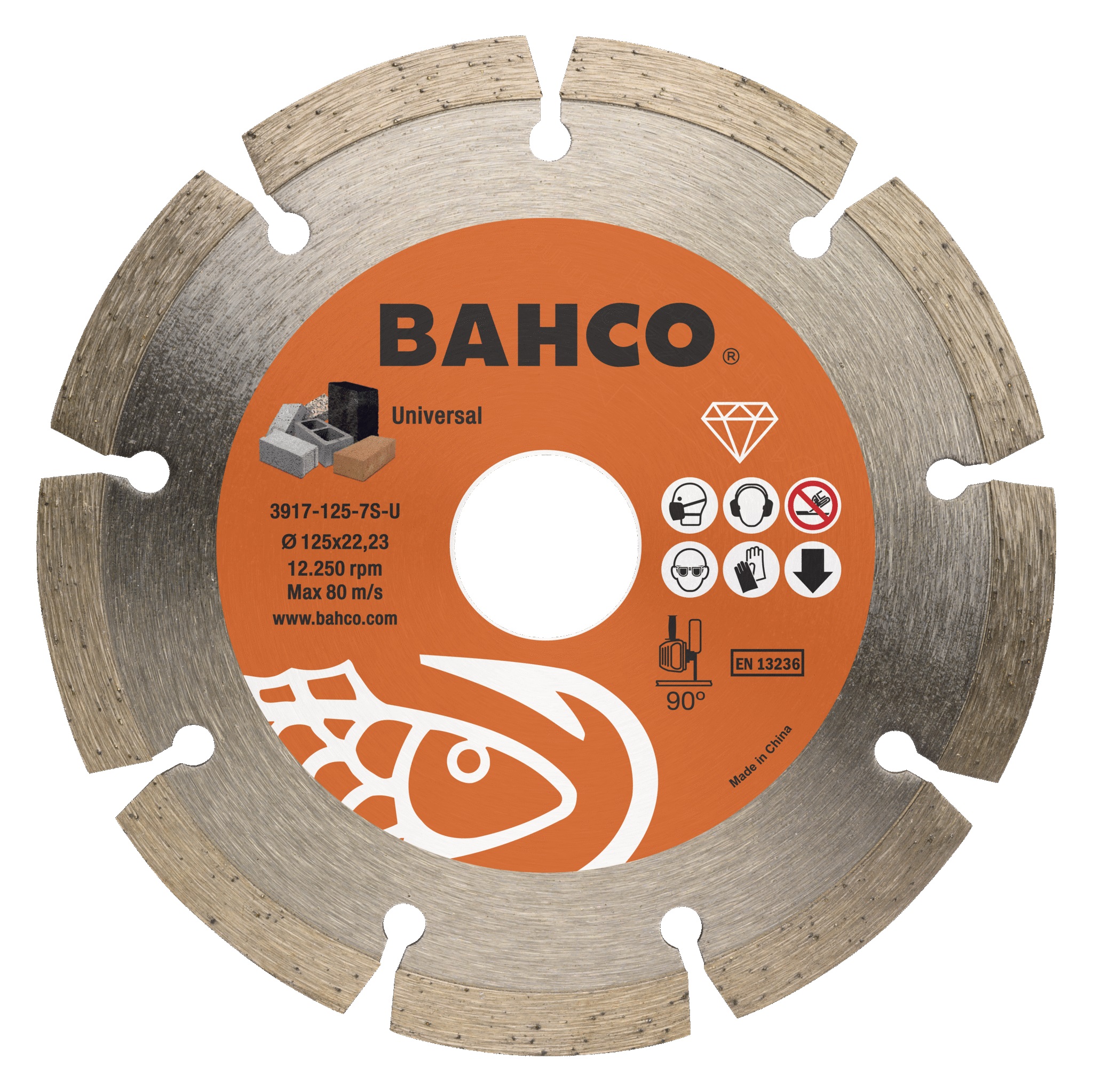 Diamantkappeskive Bahco 3917-125-7S-U; 125 mm