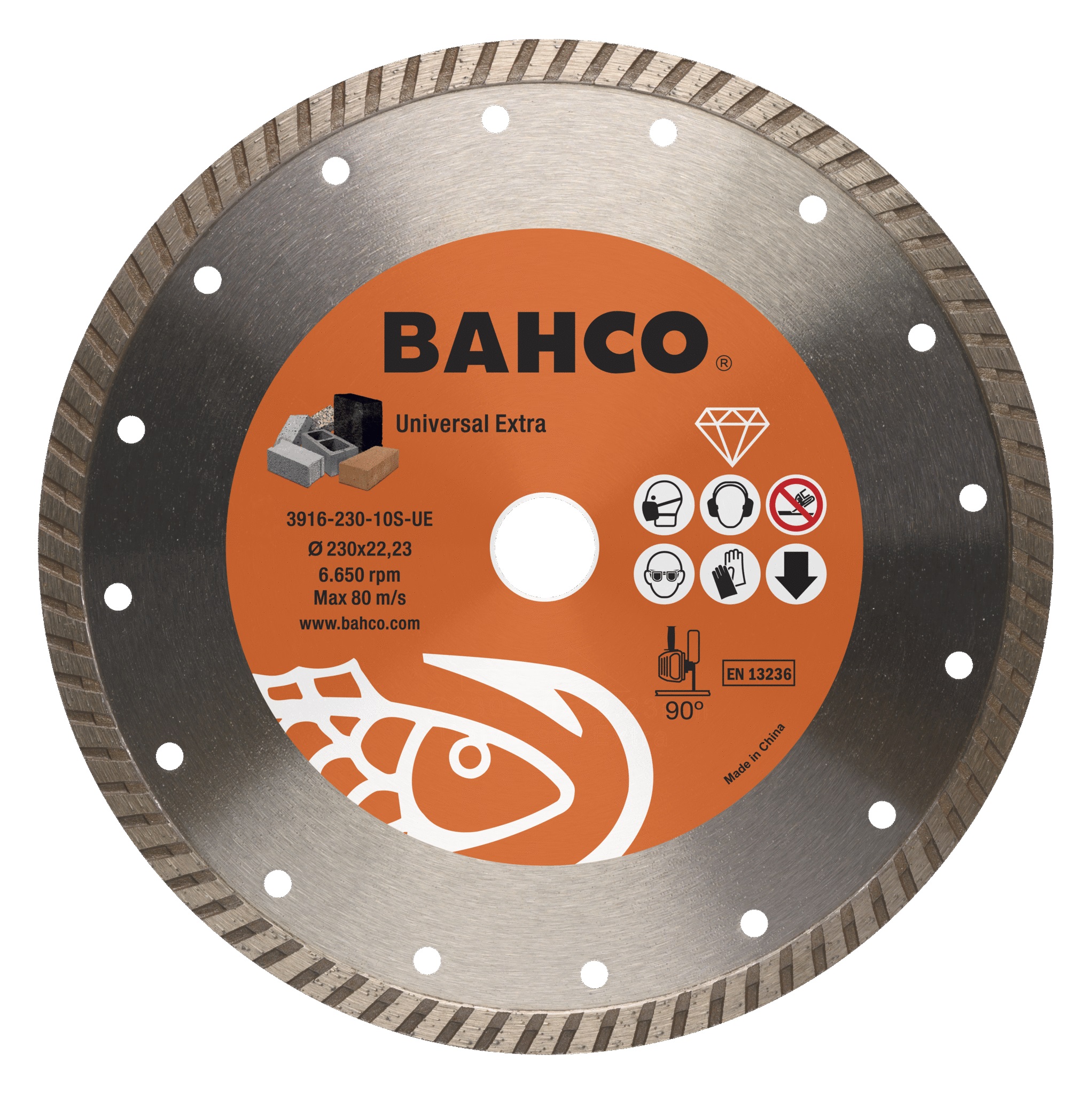 Diamantkappeskive Bahco 3916-125-10S-UE; 125 mm