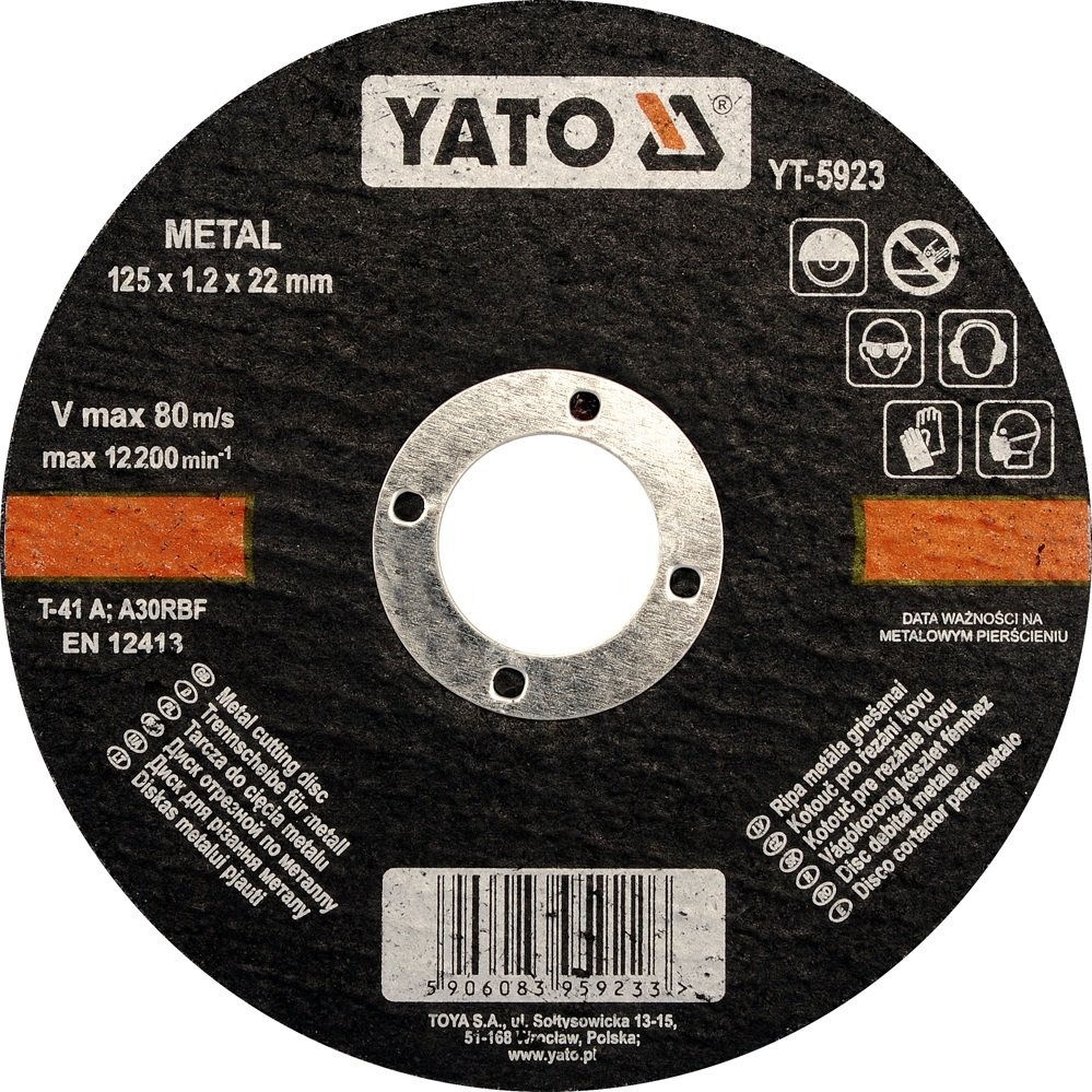 Abrasiv kappeskive Yato YT-5923; 125x1,2x22 mm