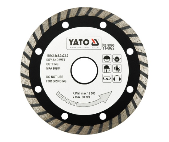 Diamantkappeskive Yato YT-6022; 115x22,2 mm