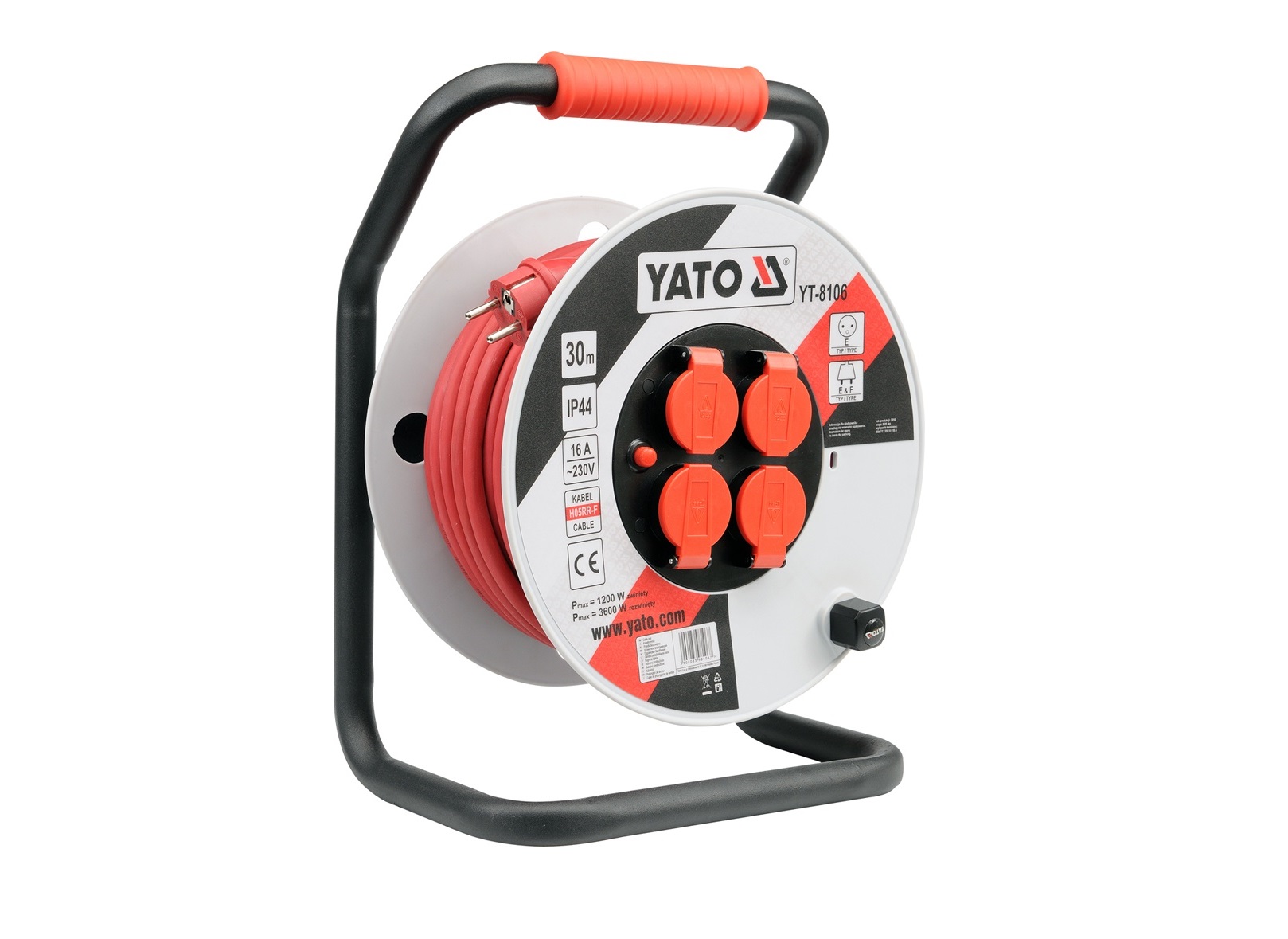 Kabeltrommel Yato YT-8106; 30 m; 3x2,5 mm²