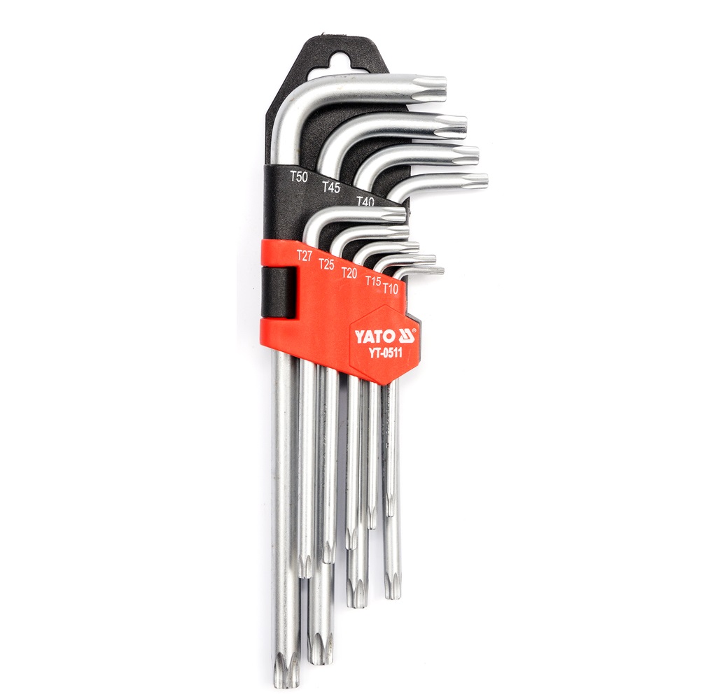 Hylsenøkkelsett Yato YT-0511; Torx; 9 stk