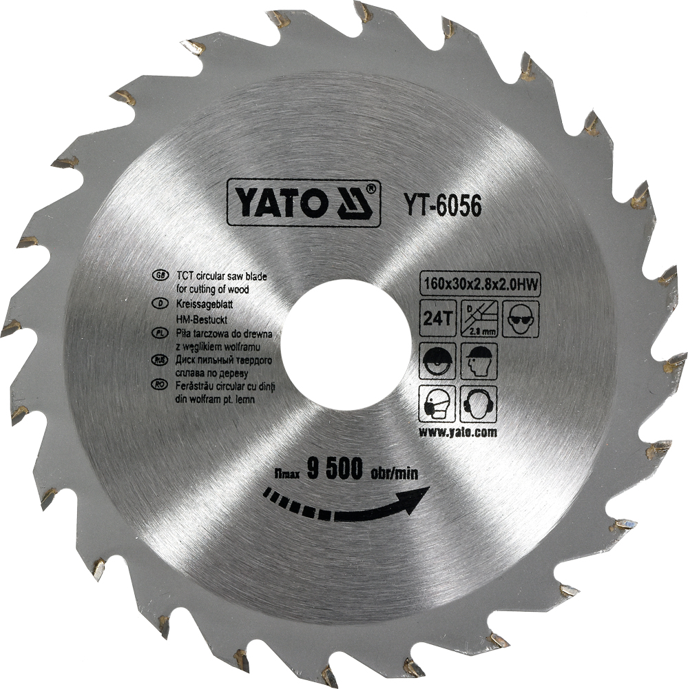 Sagblad for tre Yato YT-6056; 160x2,8x30 mm; Z24