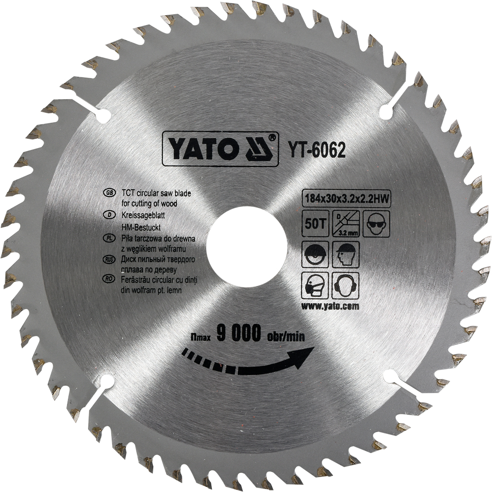 Sagblad for tre Yato YT-6062; 184x3,2x30 mm; Z50