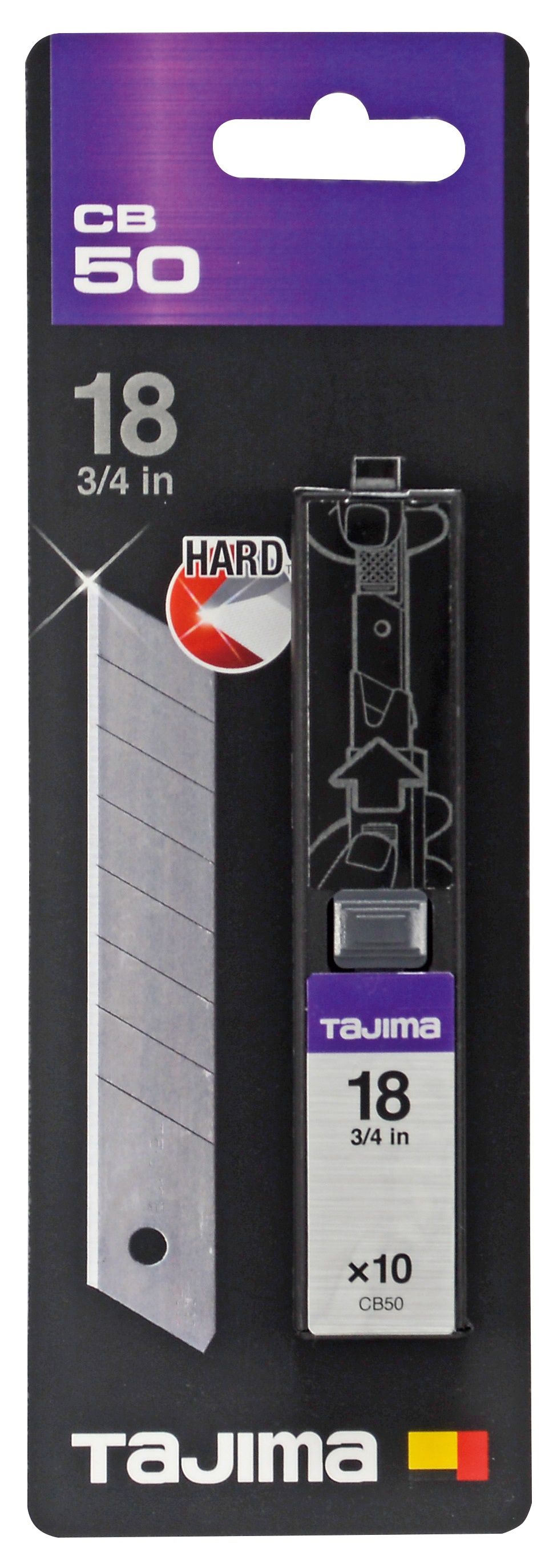 Reserveblad Tajima CB50; 18 mm; 10 stk