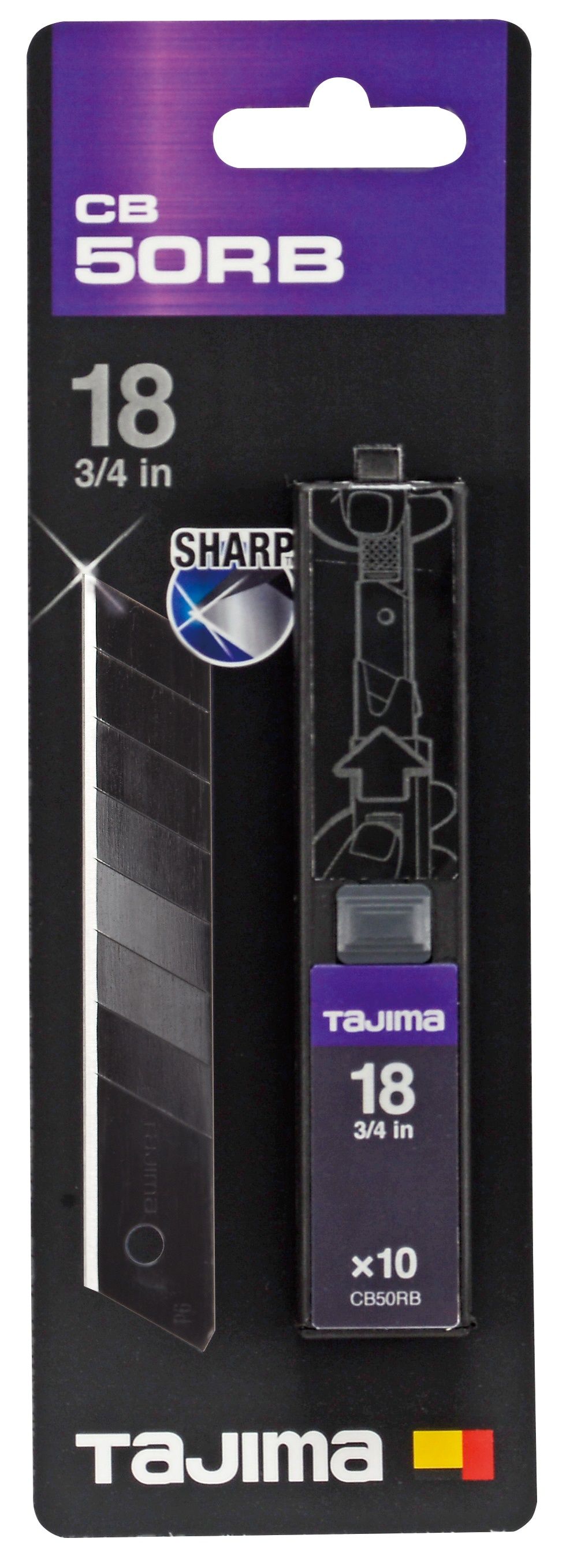 Reserveblad Tajima CB50RB; 18 mm; 10 stk
