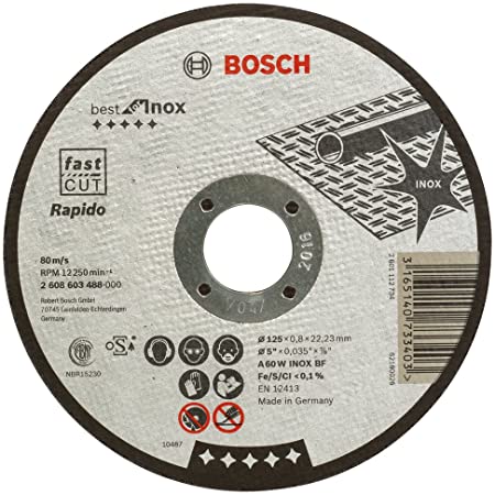 Abrasiv kappeskive Bosch A60WBF; 125x0,8 mm