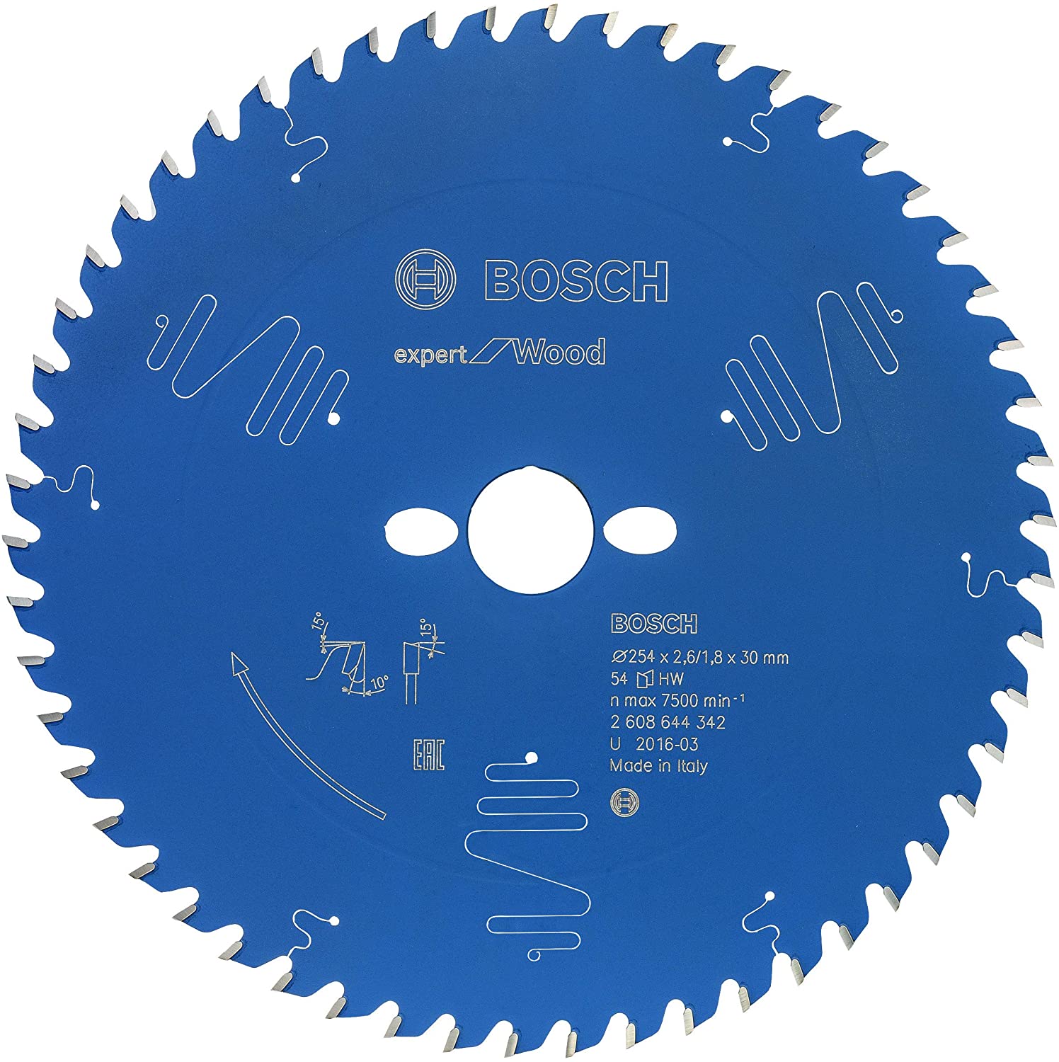 Sagblad for tre Bosch Expert for Wood; 254x30 mm; Z54