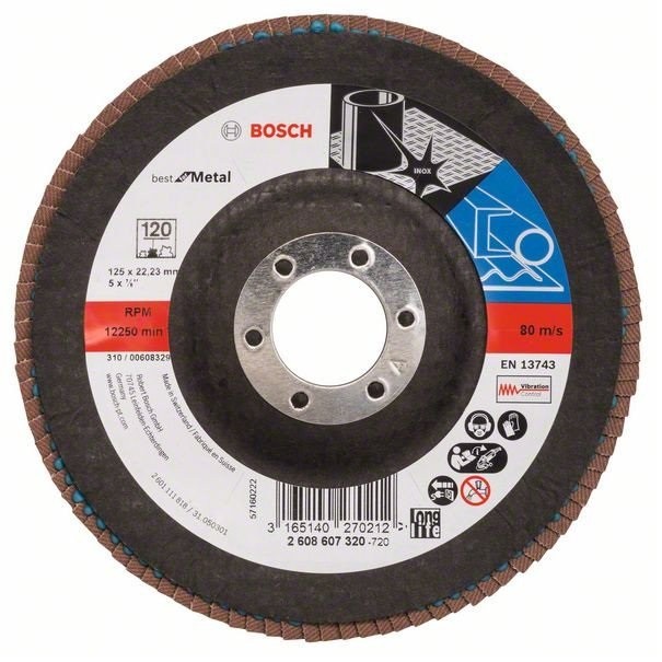 Lamellrondeller Bosch 2608607320; 125 mm; K120
