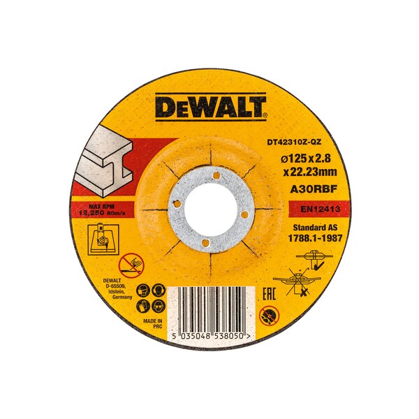 Abrasiv kappeskive DeWalt DT42310Z-QZ; 125x2,8 mm