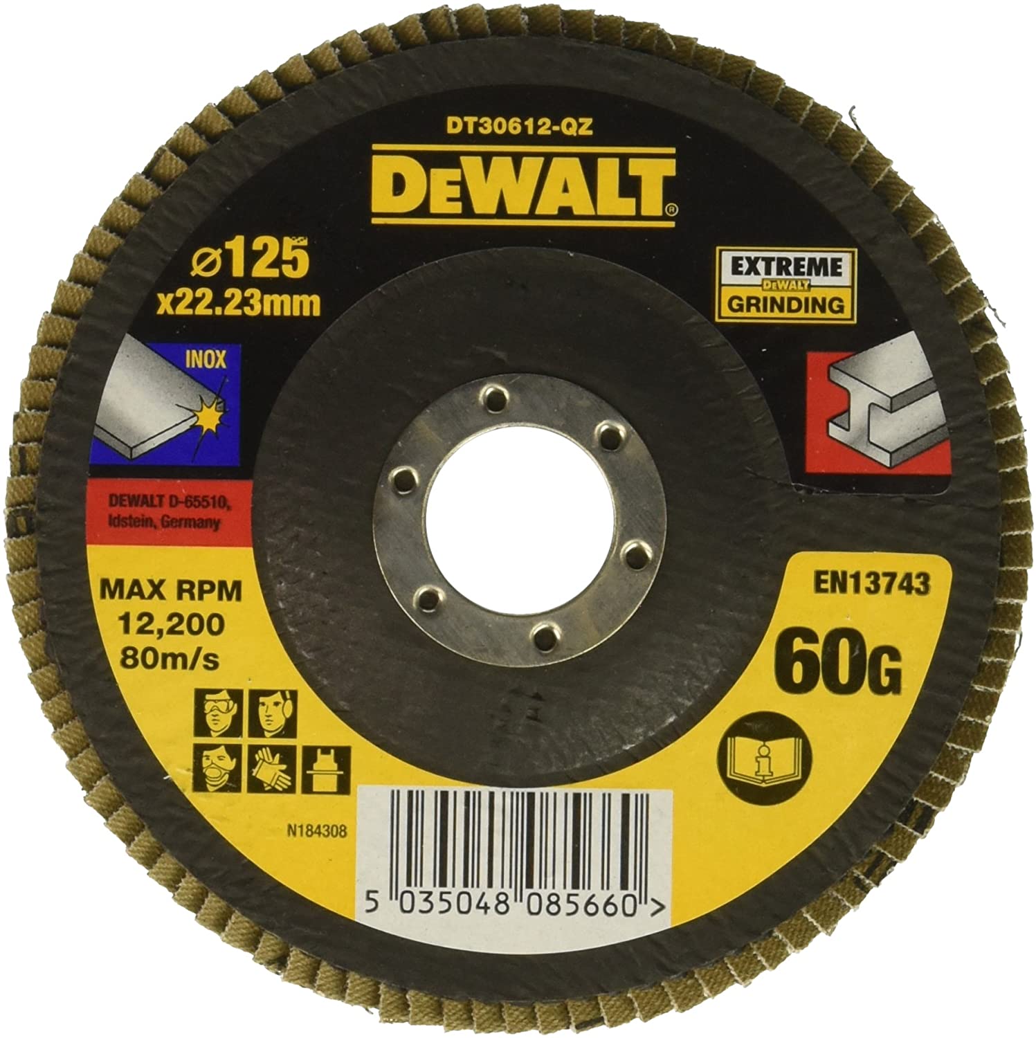 Lamellrondeller DeWalt DT30612-QZ; 125 mm; P60