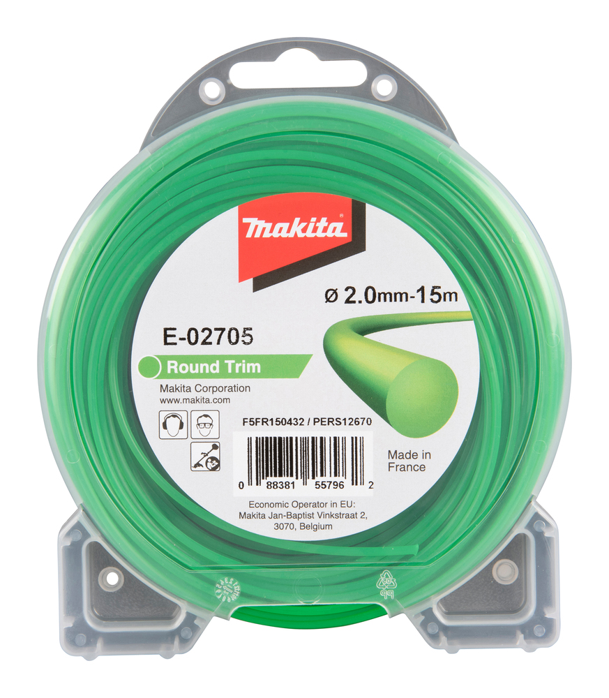 Trimmertråd Makita 2,0 mm/15 m; rund