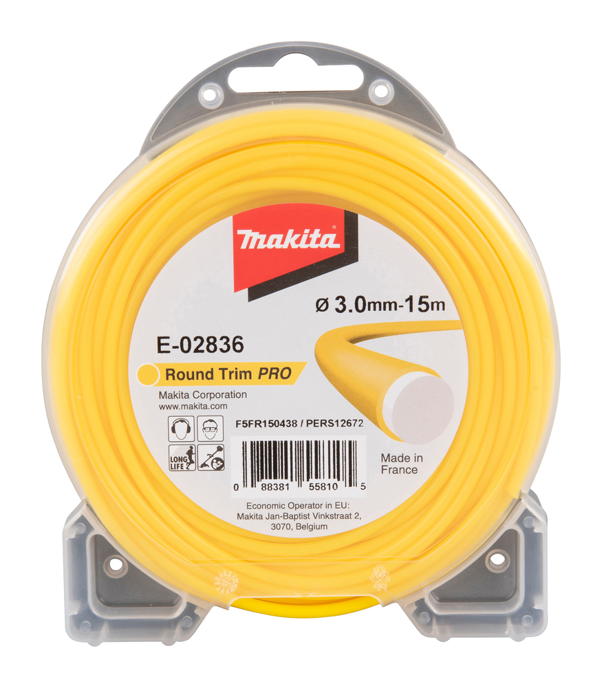 Trimmertråd Makita E-02836; 3 mm/15 m; rund