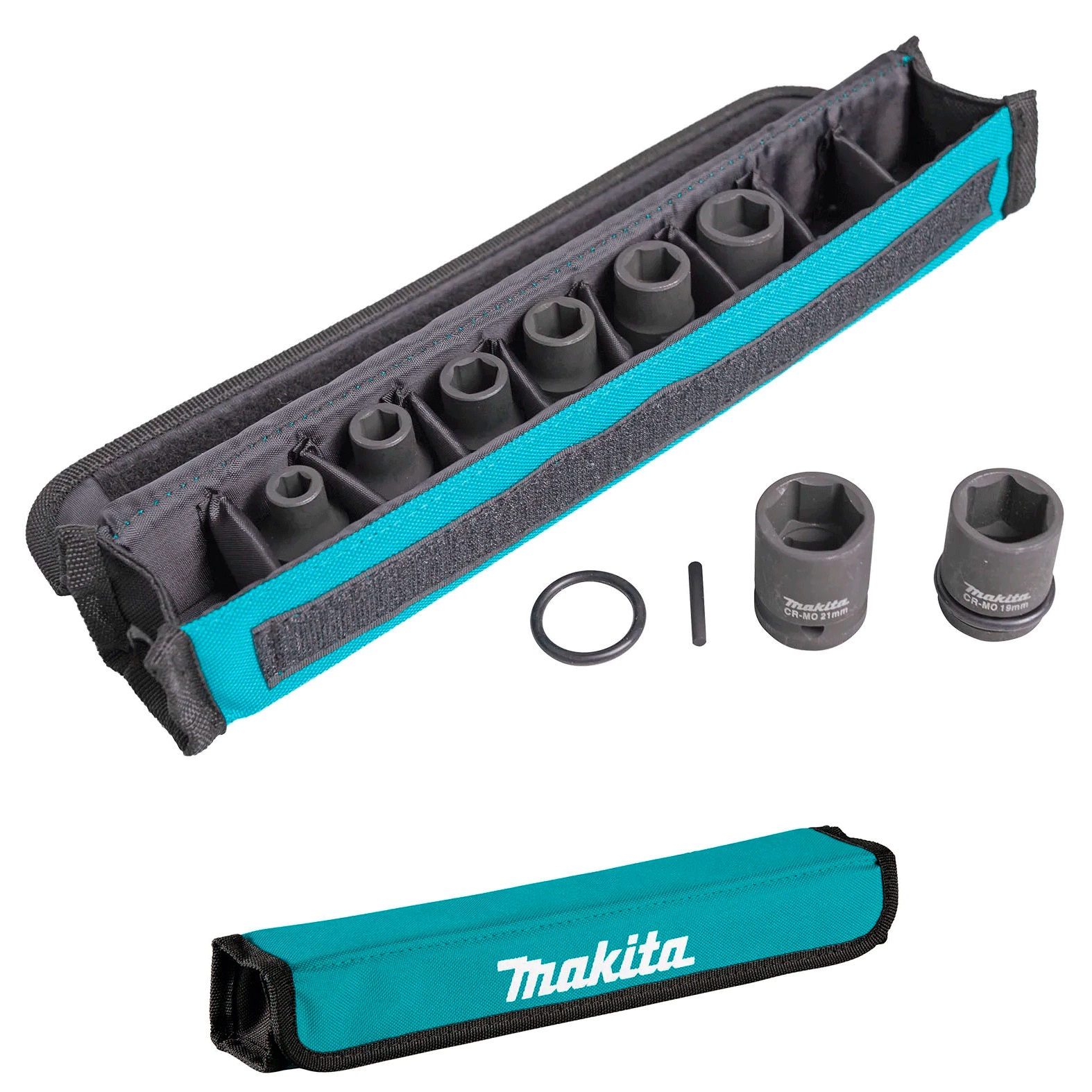 Hylsenøkkelsett Makita E-02989; 8 stk