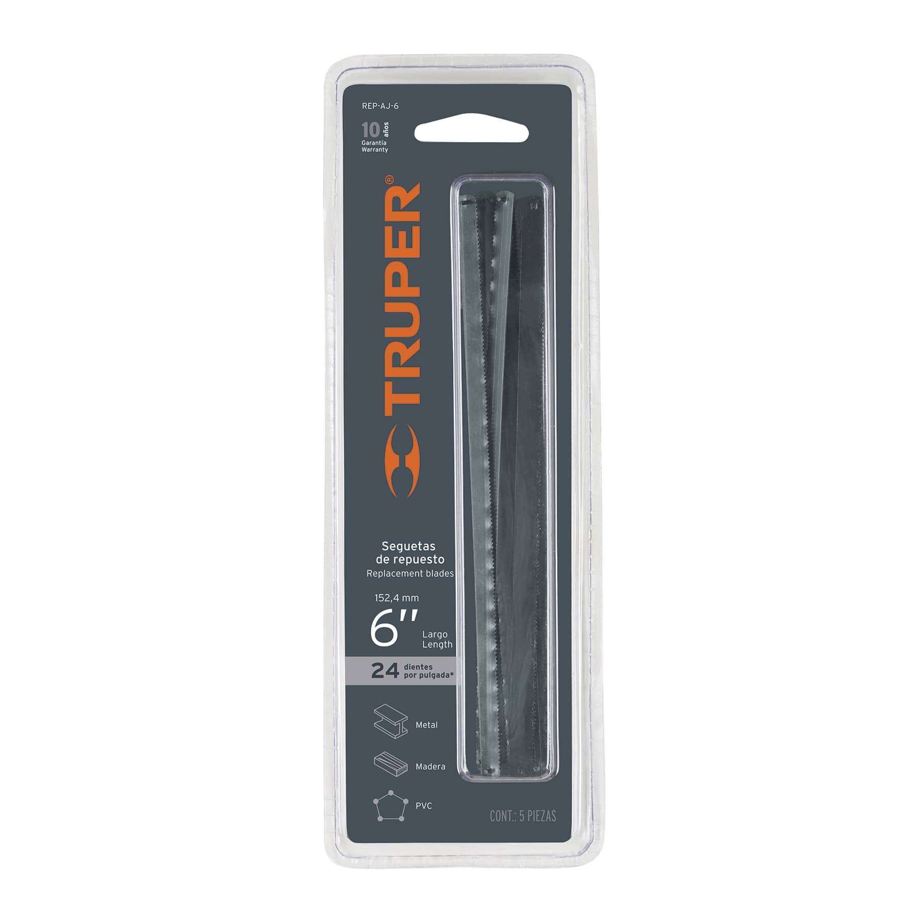Sagblad Truper REP-AJ-6; 150 mm; 5 stk