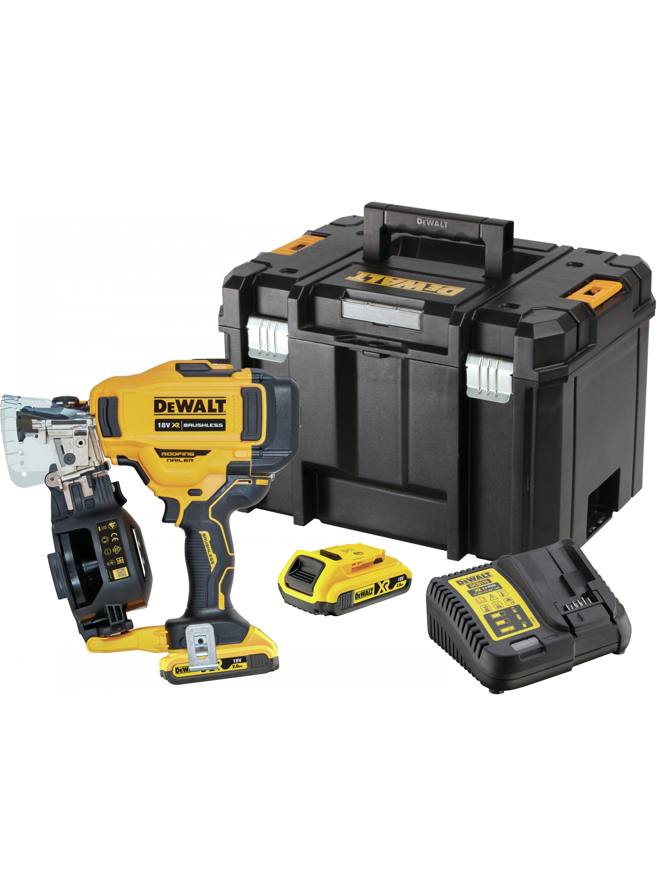 Spikerpistol DeWalt DCN45RND2-QW; 18 V; 2x2,0 Ah batt.
