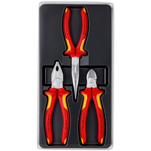 Sett av isolerte tenger Knipex 002012; 3 stk