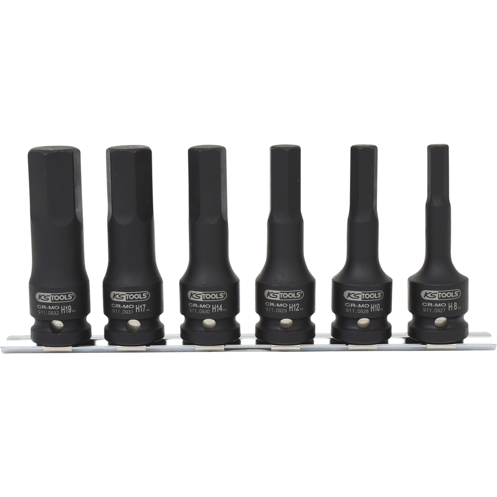 Stikkontakt og bitsett KS Tools 515.1104; 1/2''; 6 stk