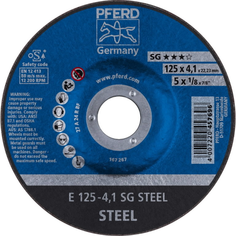 Slipeskive Pferd SG Steell 125x4,1 mm