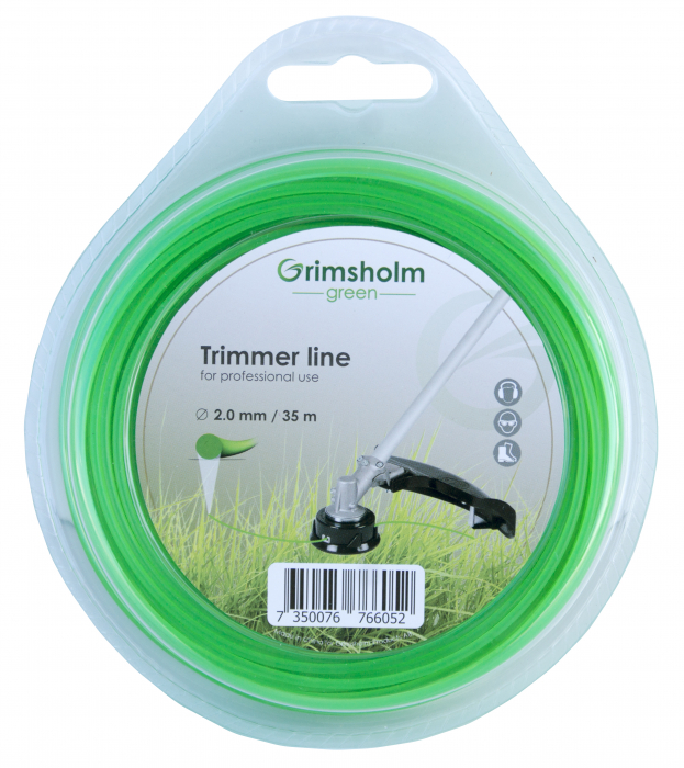 Trimmertråd Grimsholm 605; 2,0 mm/35 m; rund