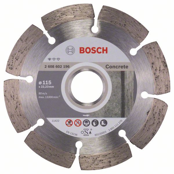 Diamantkappeskive Bosch PROFESSIONAL FOR CONCRETE; 115 mm